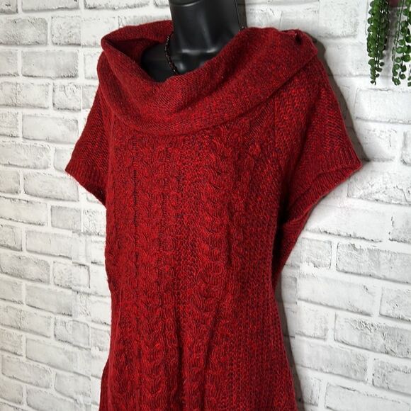 Worthington Cable Knit Sweater, Cowl Neck Short Sleeve Size 3X - Picture 3 of 7